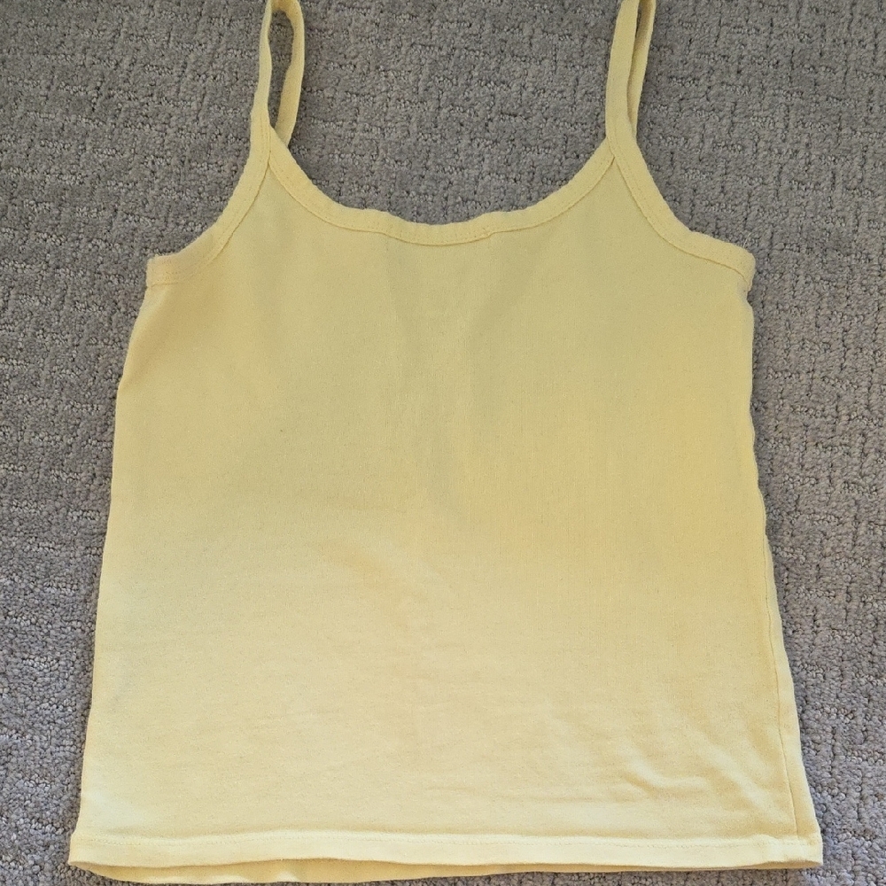 Forever 21 Yellow Fitted Sleeveless Camisole